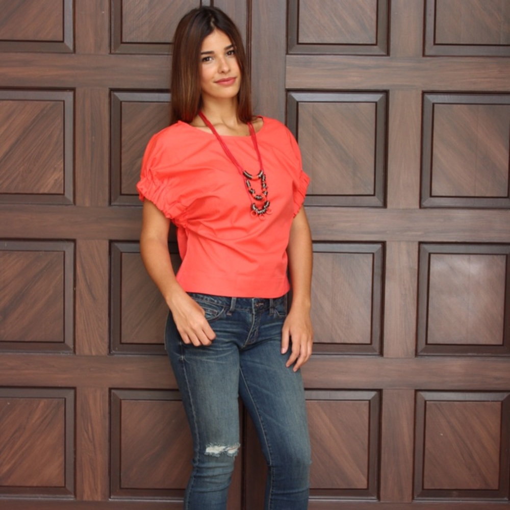 NWT coral short sleeve top